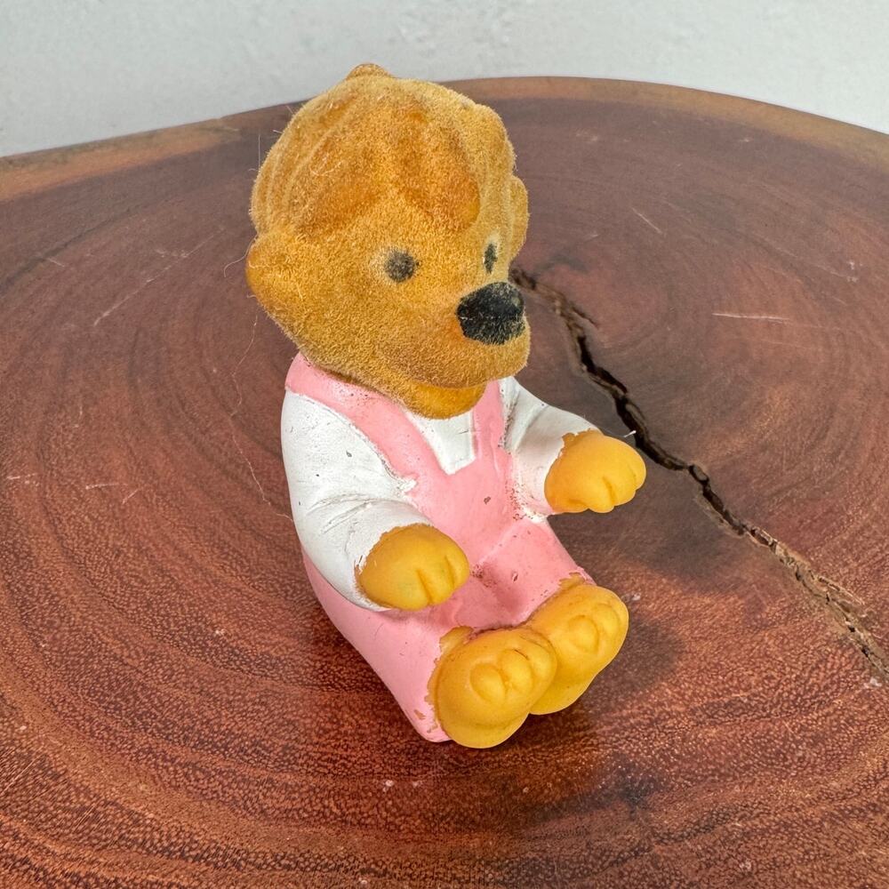 1986 Fuzzy Flocked‎ Berenstein Sissy Bear Collectible Toy